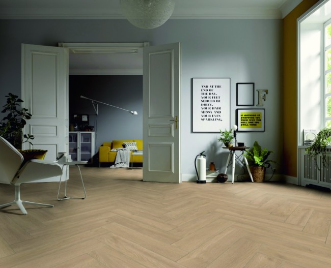 Herringbone A/В(10 мм) 6014 Elba Oak Beige / Дуб Эльба бежевый
